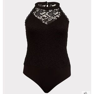 Lace High Neck Bodysuit